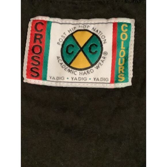 Cross Colours Post Hip Hop Nation Ya Dig Vintage Style Boys N’ The Hood L Crop - Picture 5 of 5